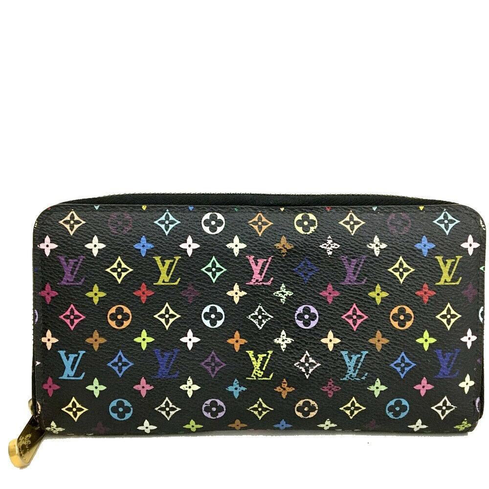 Louis Vuitton Black Murakami Noir Multicolor Long Zippy Wallet CA0161